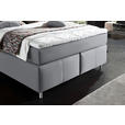 BOXSPRINGBETT 140/200 cm  in Hellgrau  - Hellgrau/Alufarben, KONVENTIONELL, Textil/Metall (140/200cm) - Dieter Knoll