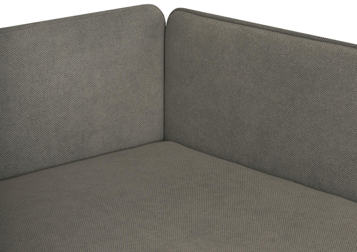 BOXBETT 120/200 cm  in Graphitfarben  - Graphitfarben/Schwarz, Konventionell, Textil (120/200cm) - P & B