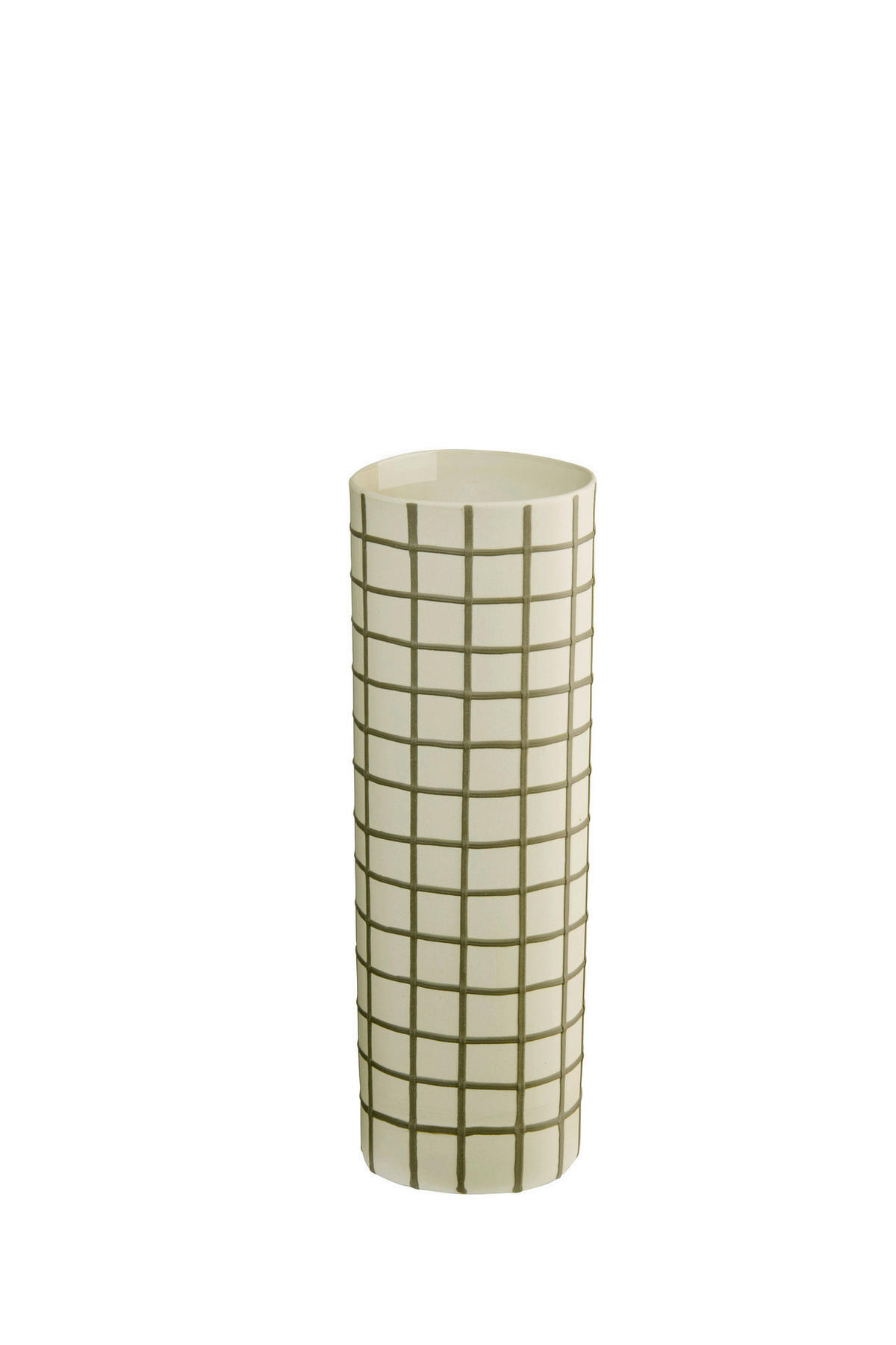 VASE lines and squares  - Olivgrün, KONVENTIONELL, Keramik (8/25cm) - ASA