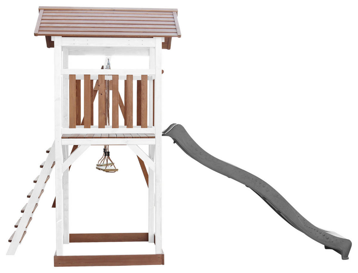 SPIELTURM 356,6/241,9/349 cm  - Weiss/Braun, Konventionell, Holz/Kunststoff (356,6/241,9/349cm)