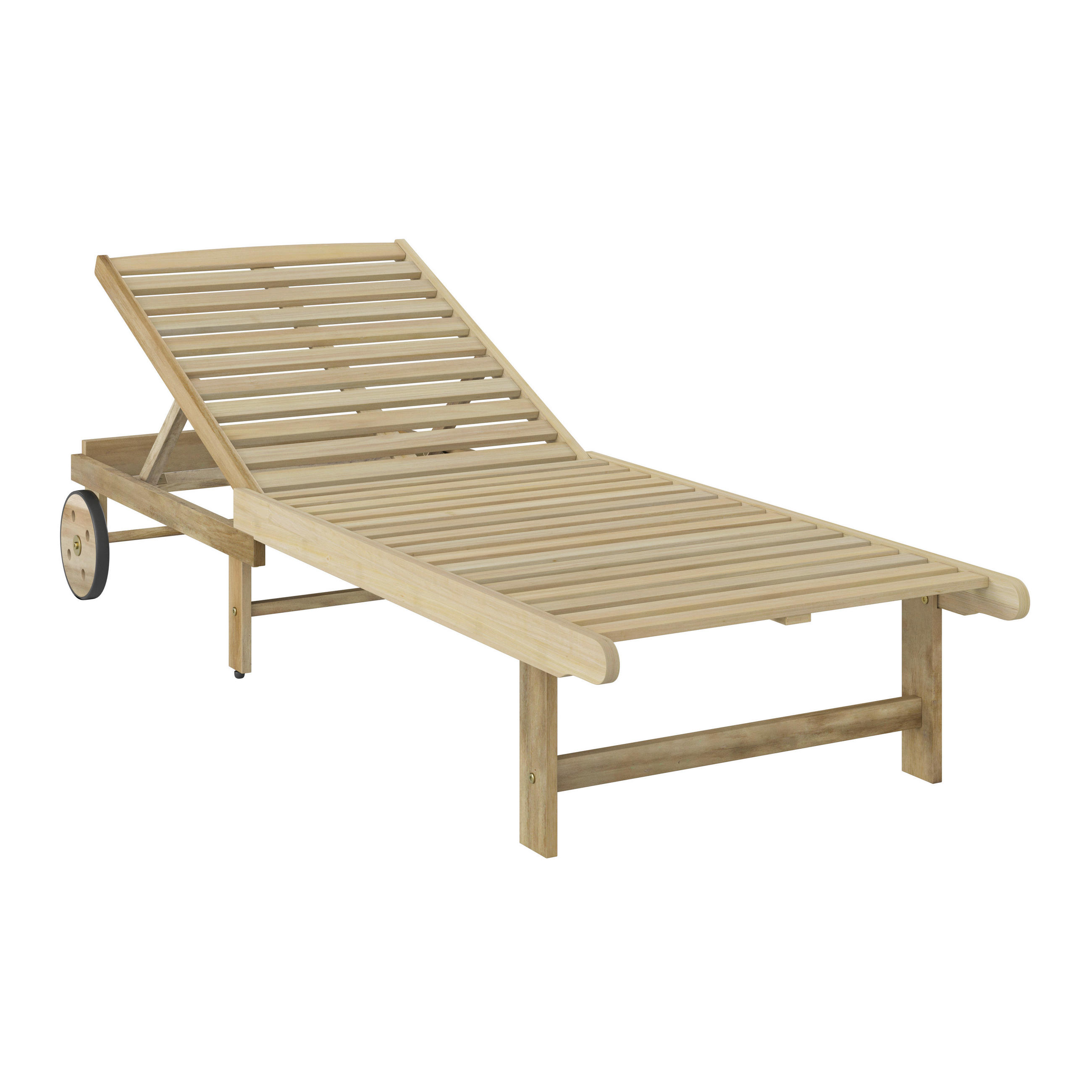 GARTENLIEGE 188/70/71 cm  - Akaziefarben, Natur, Holz (188/70/71cm) - Ambia Garden