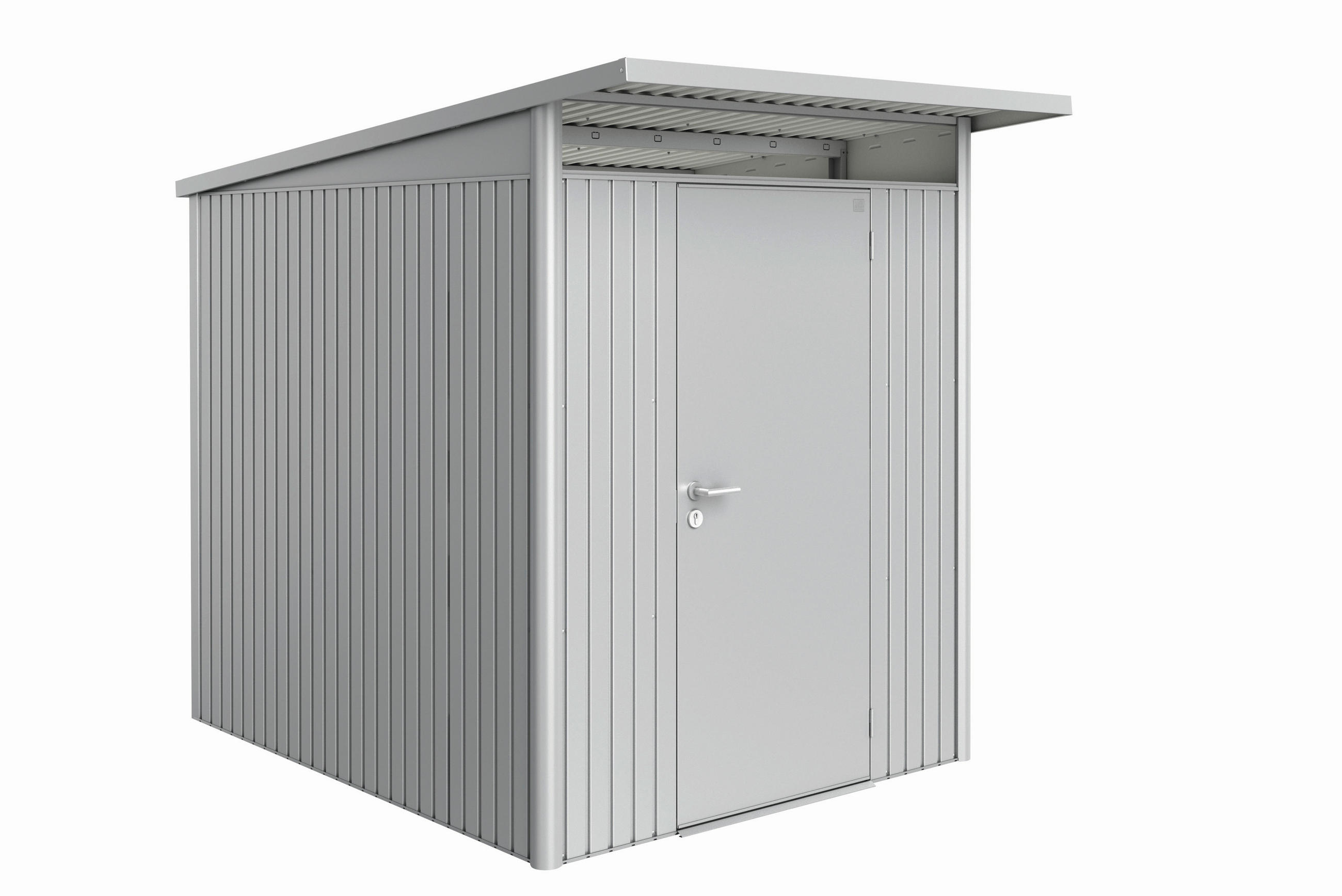 GERÄTEHAUS 180/218/260 cm  - Silberfarben, Basics, Metall (180/218/260cm) - Biohort