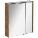 SPIEGELSCHRANK 60/68/15 cm  - Eichefarben/Alufarben, MODERN, Glas/Holzwerkstoff (60/68/15cm) - Voleo