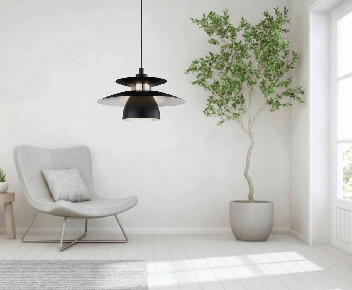 HÄNGLAMPA Brenda 32/150 cm  - svart, Design, metall (32/150cm) - Eglo