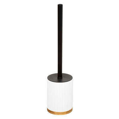 GARNITURA TOALETNE ČETKE  bijela  plastika  LINEA  - bijela/crna, Design, plastika (8,8/40/8,8cm) - Homeware