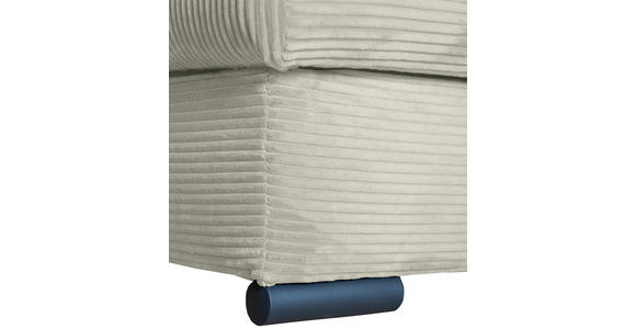 ECKSOFA in Cord Creme  - Creme/Schwarz, KONVENTIONELL, Textil/Metall (258/168cm) - Carryhome