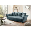 BIGSOFA Pera Cord Petrol  - Chromfarben/Petrol, MODERN, Kunststoff/Textil (242/71/90/131cm) - Livetastic