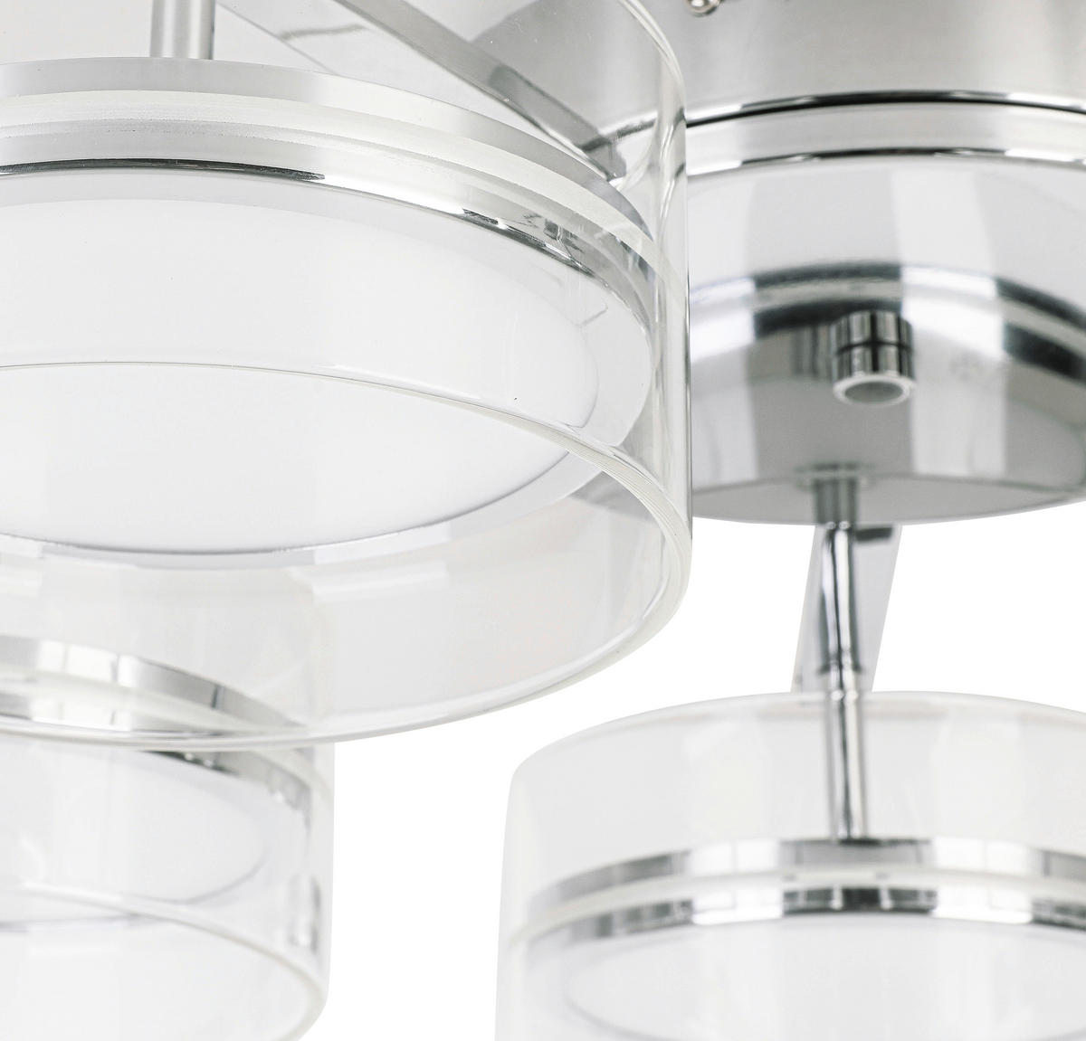 LED MENNYEZETI LÁMPA - krómszínű, Design, műanyag/Üveg (62/17,5cm) - Ambiente