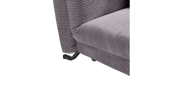 SCHLAFSOFA Cord Grau  - Schwarz/Grau, Design, Textil/Metall (145/85/100cm) - Carryhome