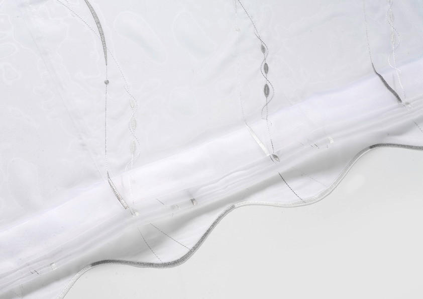 Thumbnail - Bändchenrollo, Silber, Weiß, Textil, Wellen, 80x170 cm, Wohntextilien, Rollos & Jalousien, Rollos, Raffrollos