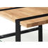 COUCHTISCH in Holz, Metall, Glas 50/40/50 cm - Eichefarben/Schwarz, Design, Glas/Holz (50/40/50cm) - Hom`in COUCHTISCH in Holz, Metall, Glas 50/40/50 cm - Eichefarben/Schwarz, Design, Glas/Holz (50/40/50cm) - Hom`in
