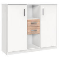 SIDEBOARD  in 122/105/41 cm  - Eichefarben/Alufarben, KONVENTIONELL, Holzwerkstoff/Kunststoff (122/105/41cm) - Boxxx
