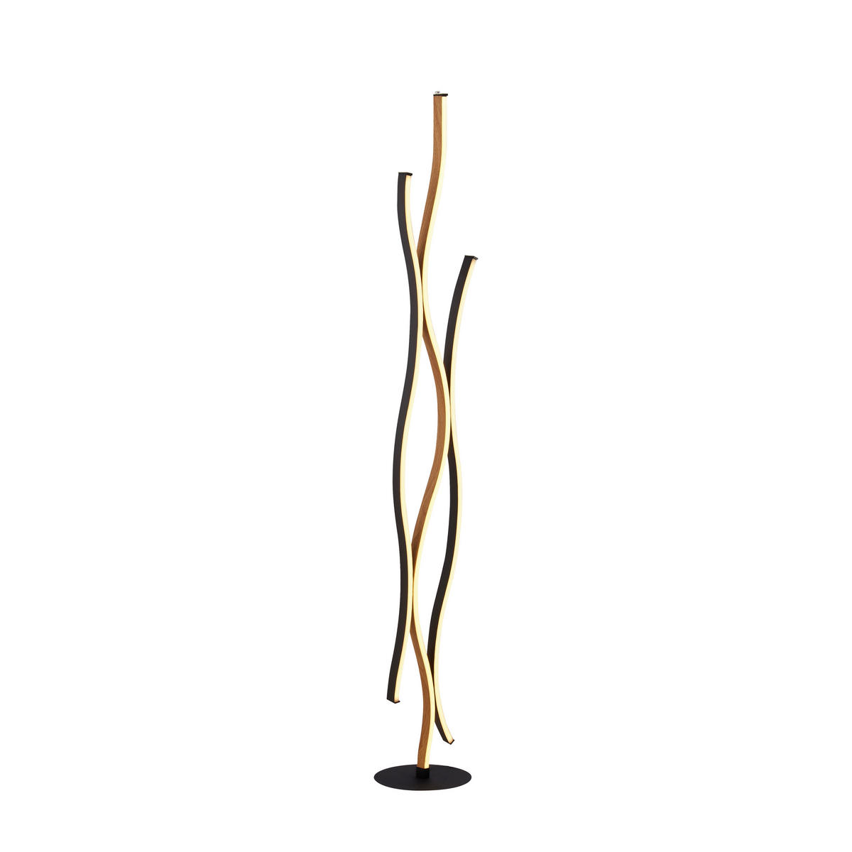 LED-STEHLEUCHTE Bloom Swirl 20/138.5 cm   - Schwarz, Design, Kunststoff/Metall (20/138.5cm) - Searchlight