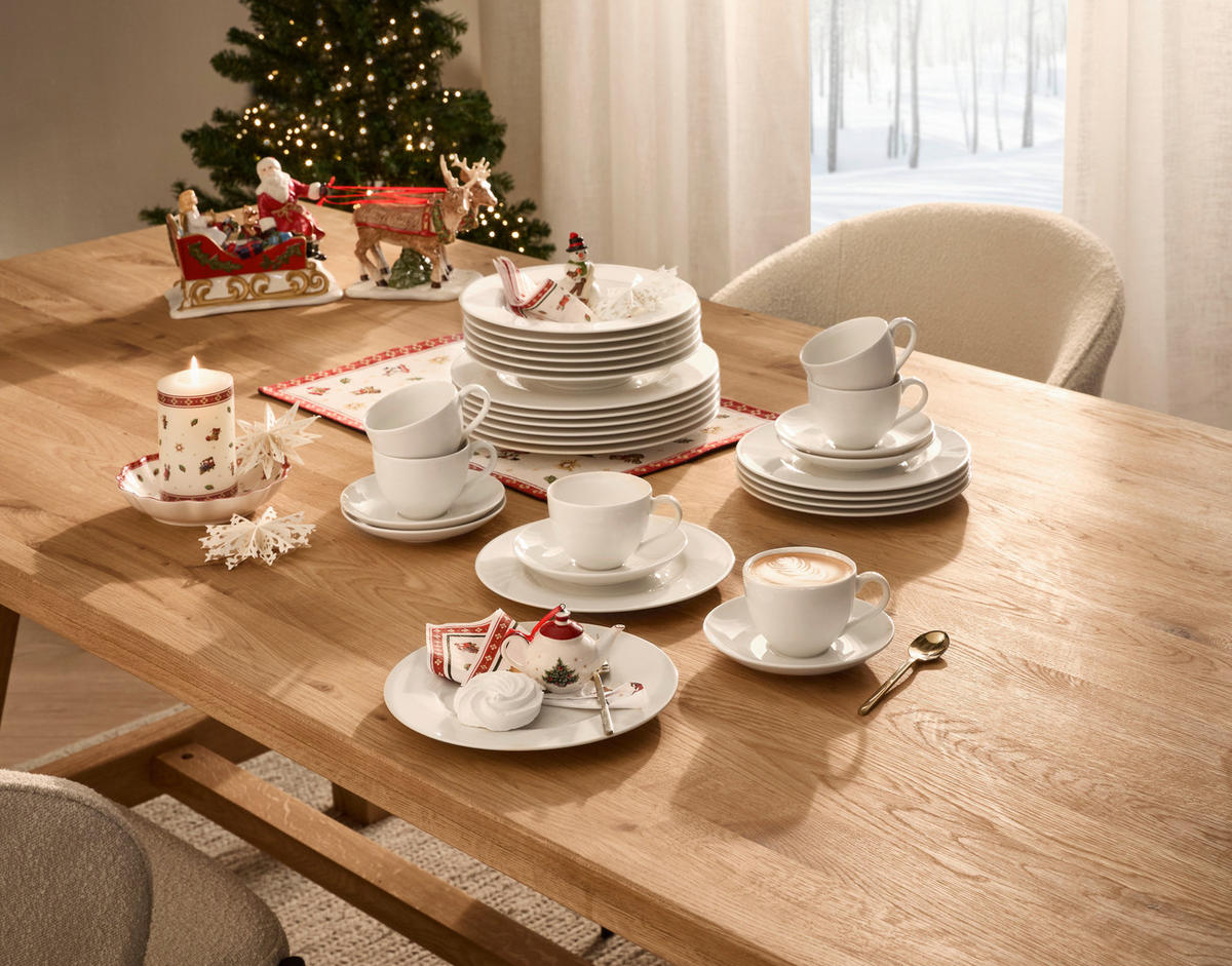 KOMBI SERVIS    30-dijelni   Basic White  - bijela, Konvencionalno, keramika - Villeroy & Boch
