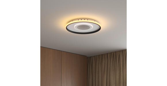 LED-DECKENLEUCHTE 50/5,5 cm   - Schwarz/Weiß, Trend, Kunststoff/Metall (50/5,5cm) - Novel