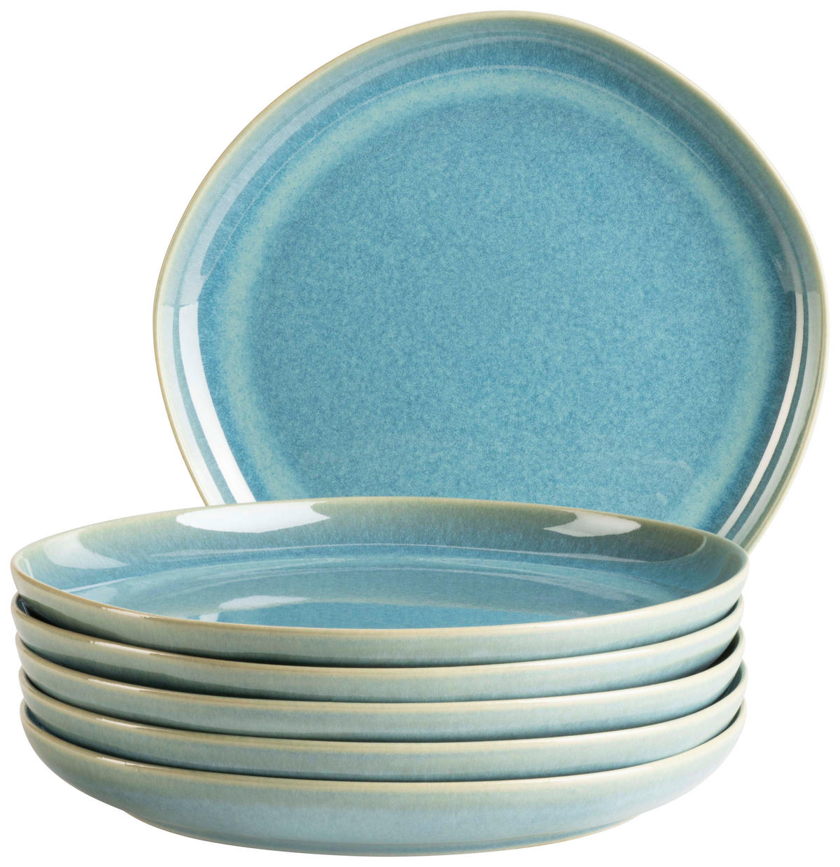 DESSERTTELLERSET Grün 6-teilig 22 cm Cordelia  - Grün, Trend, Keramik (22cm) - Mäser