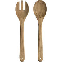 SALATBESTECK - Braun, Natur, Holz (6,5/30/1,2cm) - Leonardo