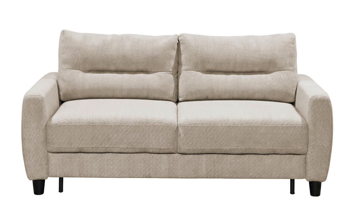 SCHLAFSOFA Webstoff Creme  - Creme/Schwarz, Modern, Holz/Textil (192/83/99cm) - MID.YOU