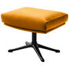 HOCKER in Textil Currygelb  - Currygelb/Schwarz, Design, Textil/Metall (51/37/41cm) - home24