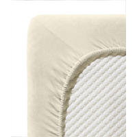 SPANNBETTTUCH Jenny C Single-Jersey  - Ecru, Basics, Textil (100/200cm) - Fleuresse