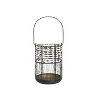 LATERNE - Goldfarben/Schwarz, KONVENTIONELL, Metall (15/22cm) - Ambia Home