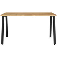 SCHREIBTISCH 140/80/75 cm Eichefarben, Schwarz  - Eichefarben/Schwarz, MODERN, Holzwerkstoff/Metall (140/80/75cm) - Novel