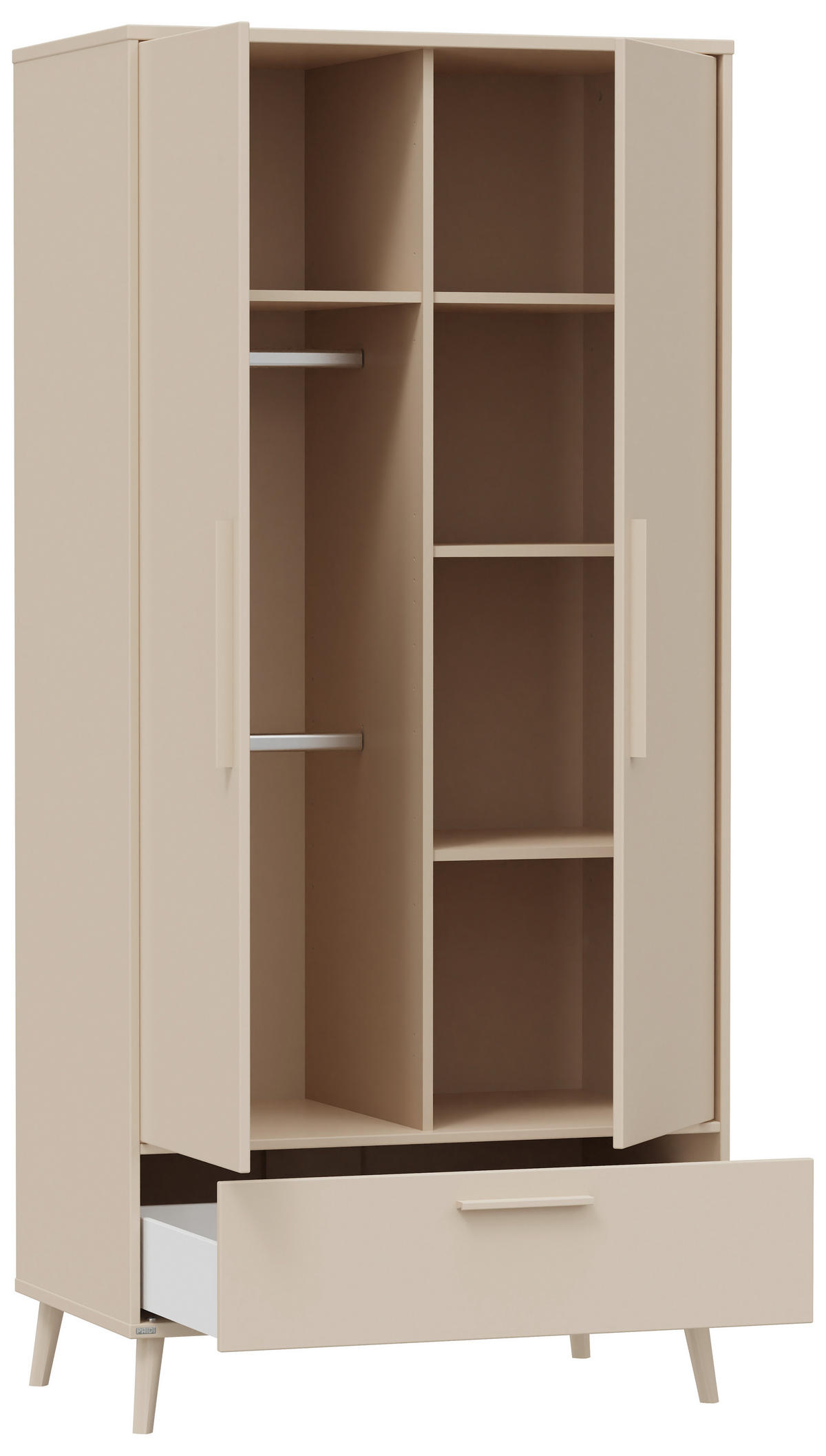 OTROŠKA OMARA ZA OBLAČILA  Eefje  95/204/57 cm          - bež, Basics, umetna masa/leseni material (95/204/57cm) - Paidi