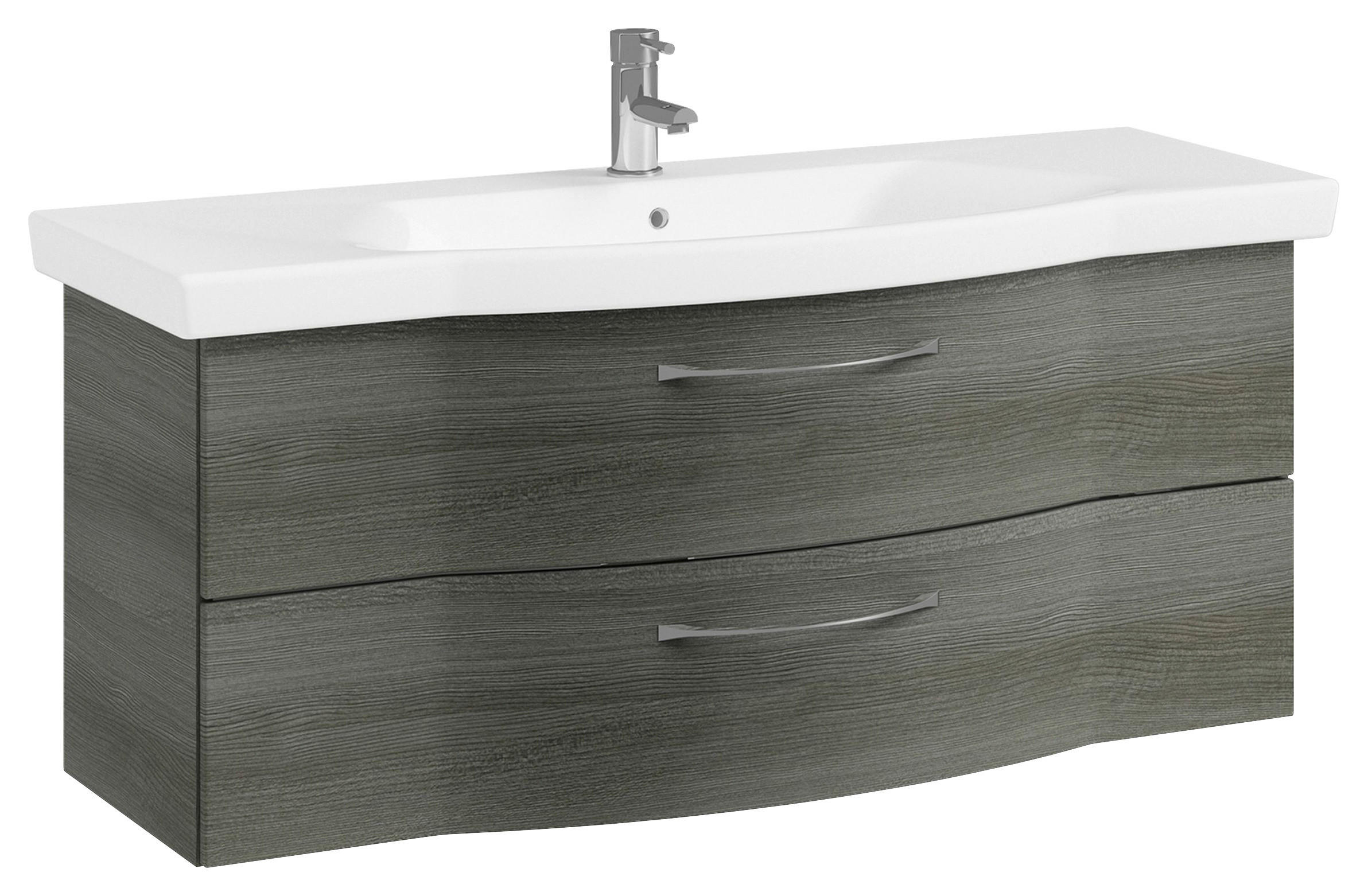 WASCHTISCHKOMBI 122 cm  - Chromfarben/Graphitfarben, KONVENTIONELL, Keramik/Holzwerkstoff (122cm) - Pelipal