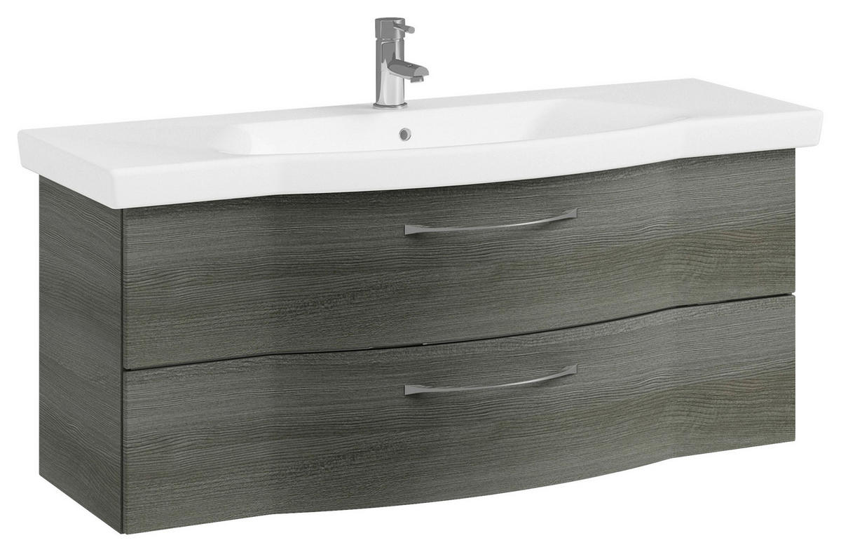 WASCHTISCHKOMBI 122 cm  - Chromfarben/Graphitfarben, KONVENTIONELL, Keramik/Holzwerkstoff (122cm) - Pelipal