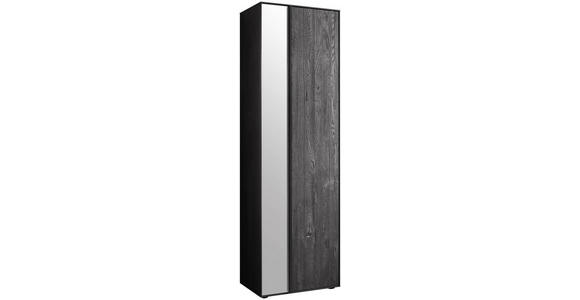 GARDEROBENSCHRANK 60/196/39 cm - Anthrazit/Schwarz, Design, Glas/Holz (60/196/39cm) - Johann Jakob