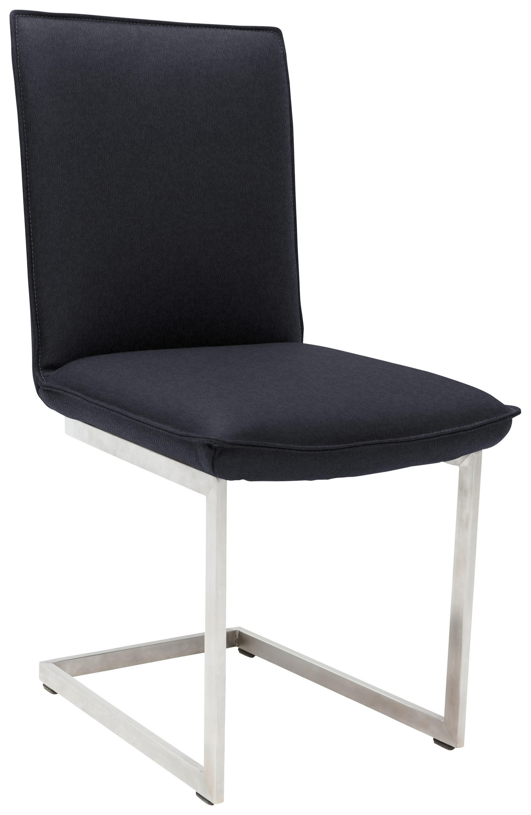 SCHWINGSTUHL  in Nickel Echtleder pigmentiert  - Edelstahlfarben/Beige, Design, Leder/Metall (48/93/65cm) - Ambiente