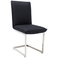 SCHWINGSTUHL  in Nickel Echtleder pigmentiert  - Edelstahlfarben/Beige, Design, Leder/Metall (48/93/65cm) - Ambiente