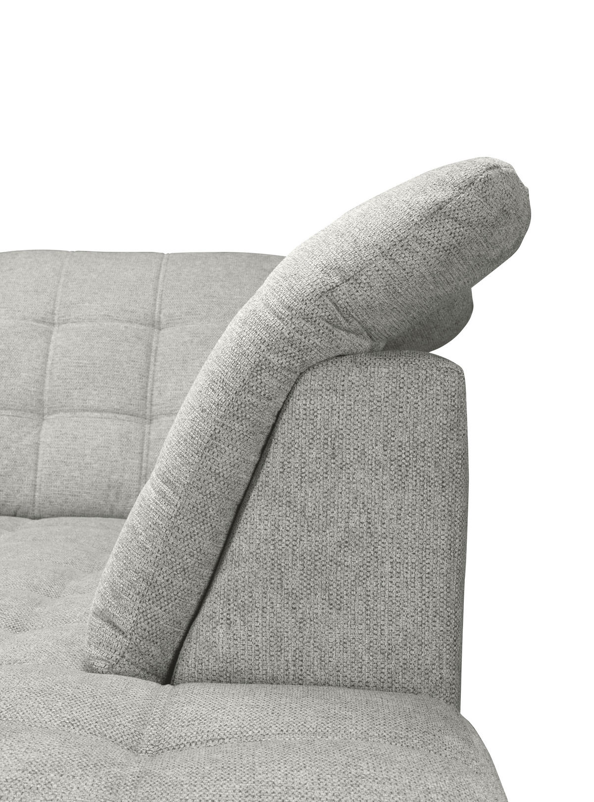 ECKSOFA Beige Chenille  - Chromfarben/Beige, KONVENTIONELL, Kunststoff/Textil (260/205cm) - Carryhome