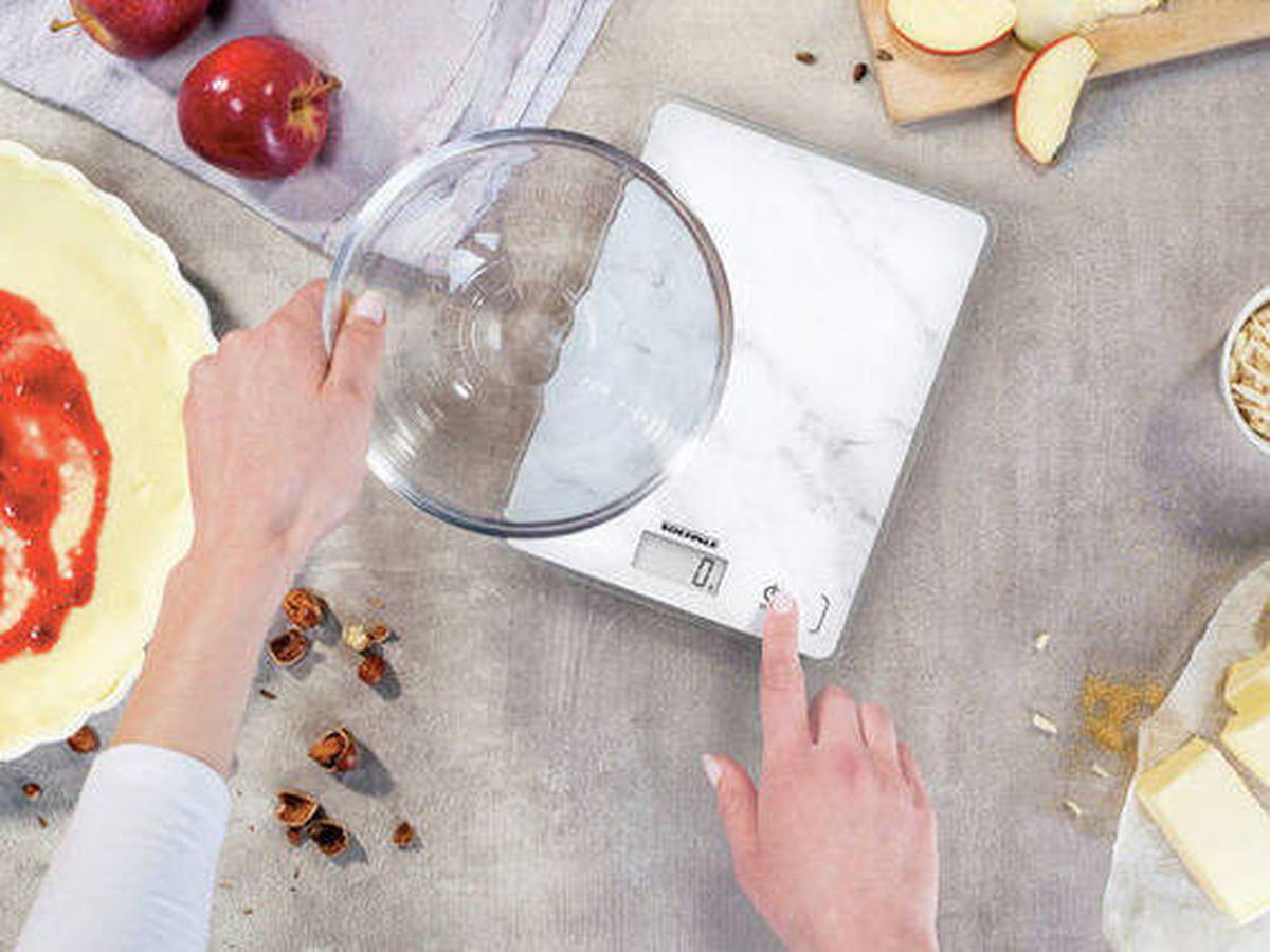 DIGITALNA KUHINJSKA VAGA  - bijela/siva, Basics, staklo/plastika (19,2/2,5/23,4cm) - Soehnle