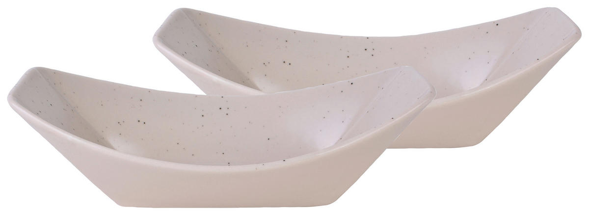 SCHÜSSELSET 2-teilig Streat Food   - Creme, Basics, Keramik (23,5/13,5cm) - Creatable
