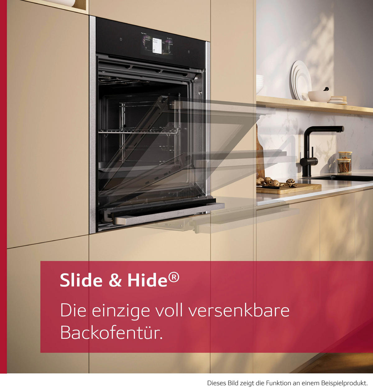 EINBAUBACKOFEN B64CT73N0  - Edelstahlfarben/Schwarz, Basics, Glas/Metall (59,5/59,6/45,8cm) - Neff