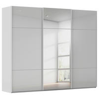 SCHWEBETÜRENSCHRANK 271/223/68 cm 3-türig Grau  - Grau, KONVENTIONELL, Glas/Holzwerkstoff (271/223/68cm) - Novel