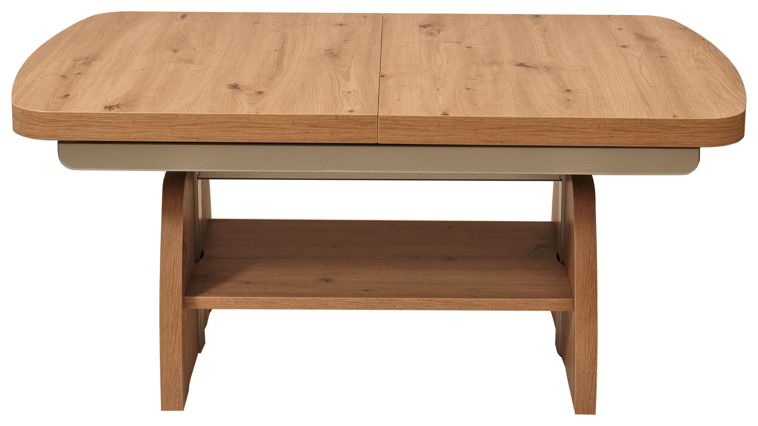 COUCHTISCH Wildeiche furniert 125-245/75/55-74 cm Wildeiche  - Wildeiche, KONVENTIONELL, Holz (125-245/75/55-74cm) - Venda