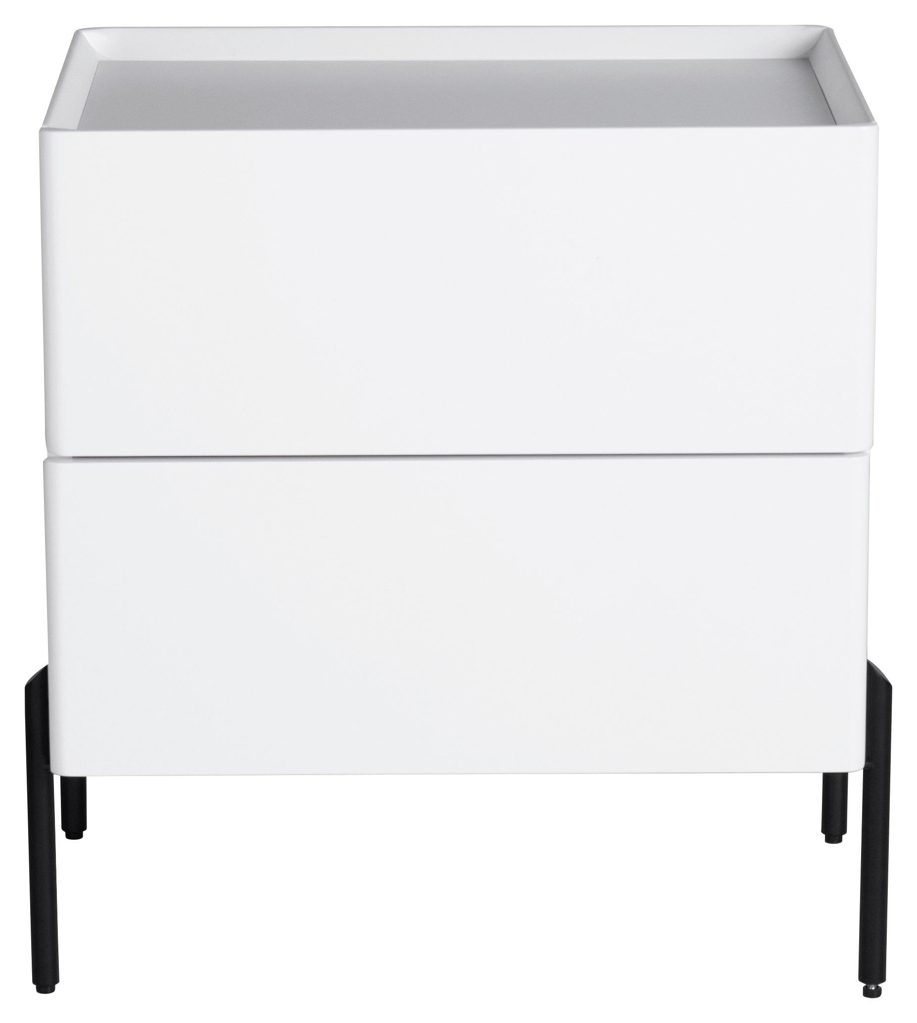 NACHTSCHRANK 50/55/40 cm  - Weiß, Design, Holzwerkstoff/Metall (50/55/40cm) - Livetastic