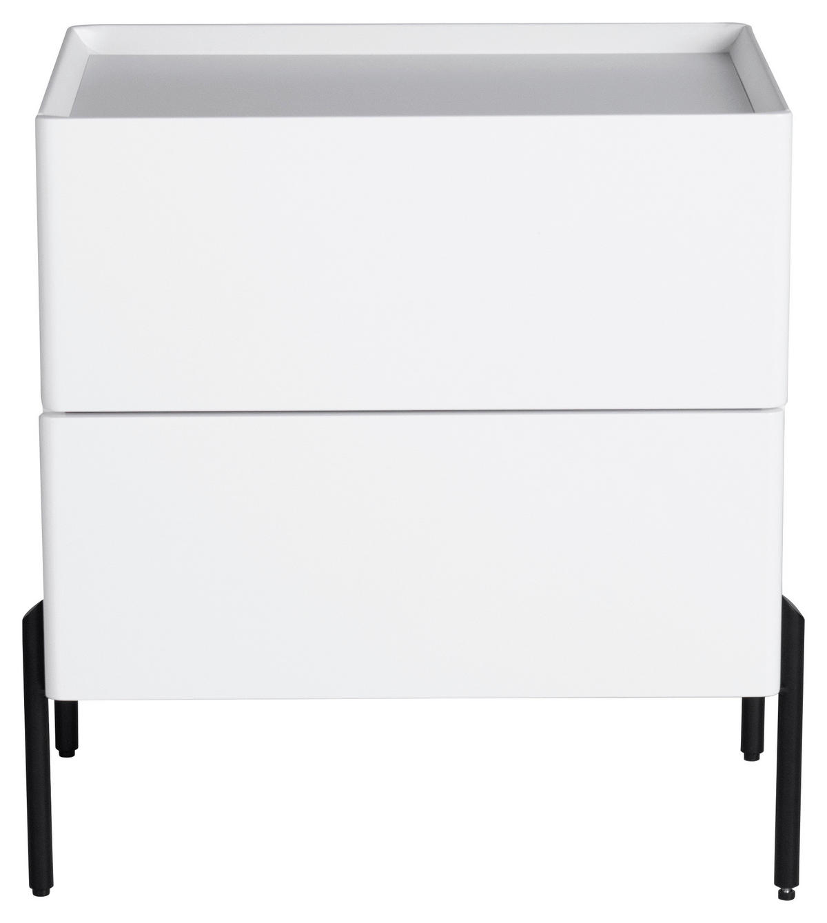 NACHTSCHRANK 50/55/40 cm  - Weiß, Design, Holzwerkstoff/Metall (50/55/40cm) - Livetastic