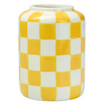 VASE 18 cm  - Hellgelb/Weiß, Design, Keramik (13,2/18,1cm) - Ambia Home