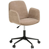 DREHSTUHL Webstoff Braun  - Schwarz/Braun, Modern, Kunststoff/Textil (55/85-95/60cm) - MID.YOU