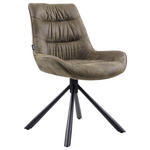 STUHL - Schwarz/Grün, Design, Textil/Metall (57/84/63cm) - Hom`in