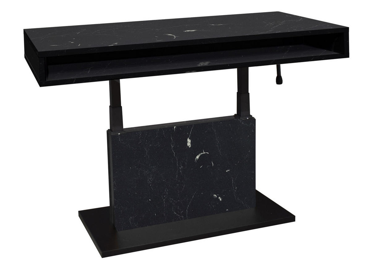 COUCHTISCH Lift Couchtisch rechteckig Schwarz  - Schwarz/Eiche Artisan, Design, Holzwerkstoff/Metall (110/58-77/60cm) - MID.YOU