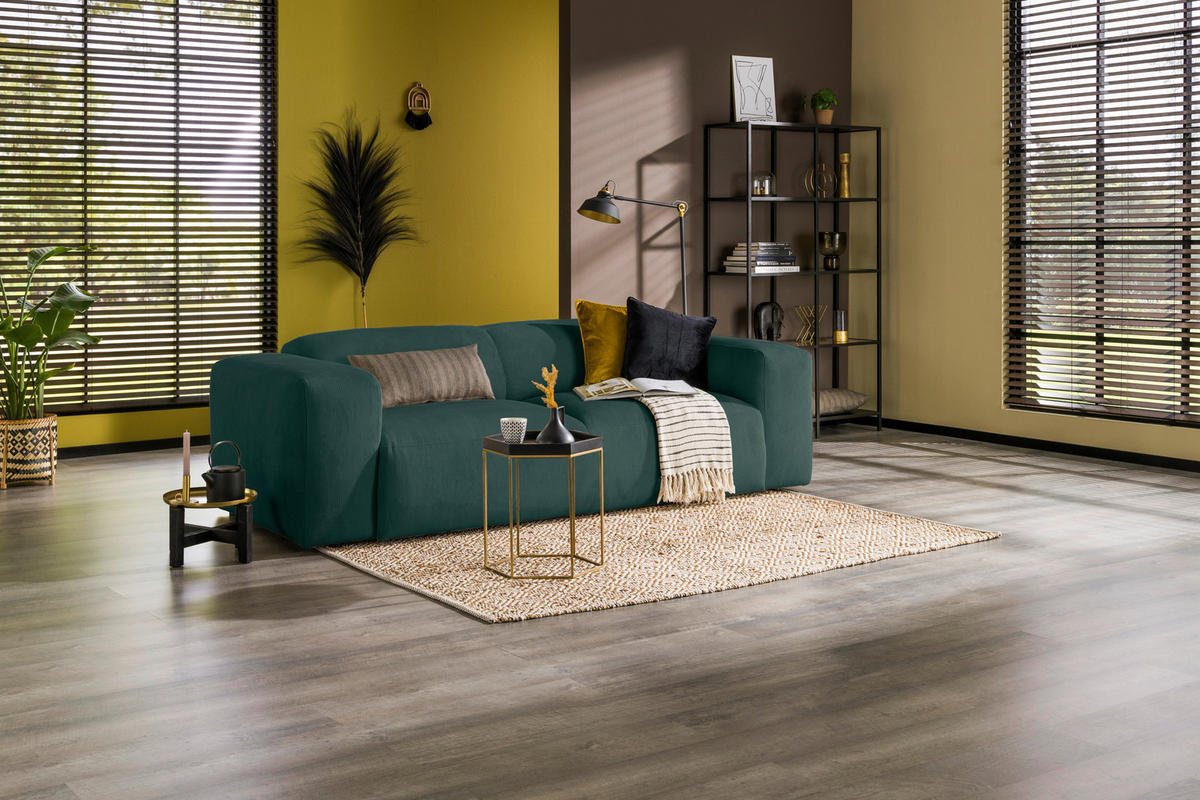 3-SITS SOFFA i manchester grön  - grön/svart, Design, textil/plast (247/75/104cm) - MID.YOU
