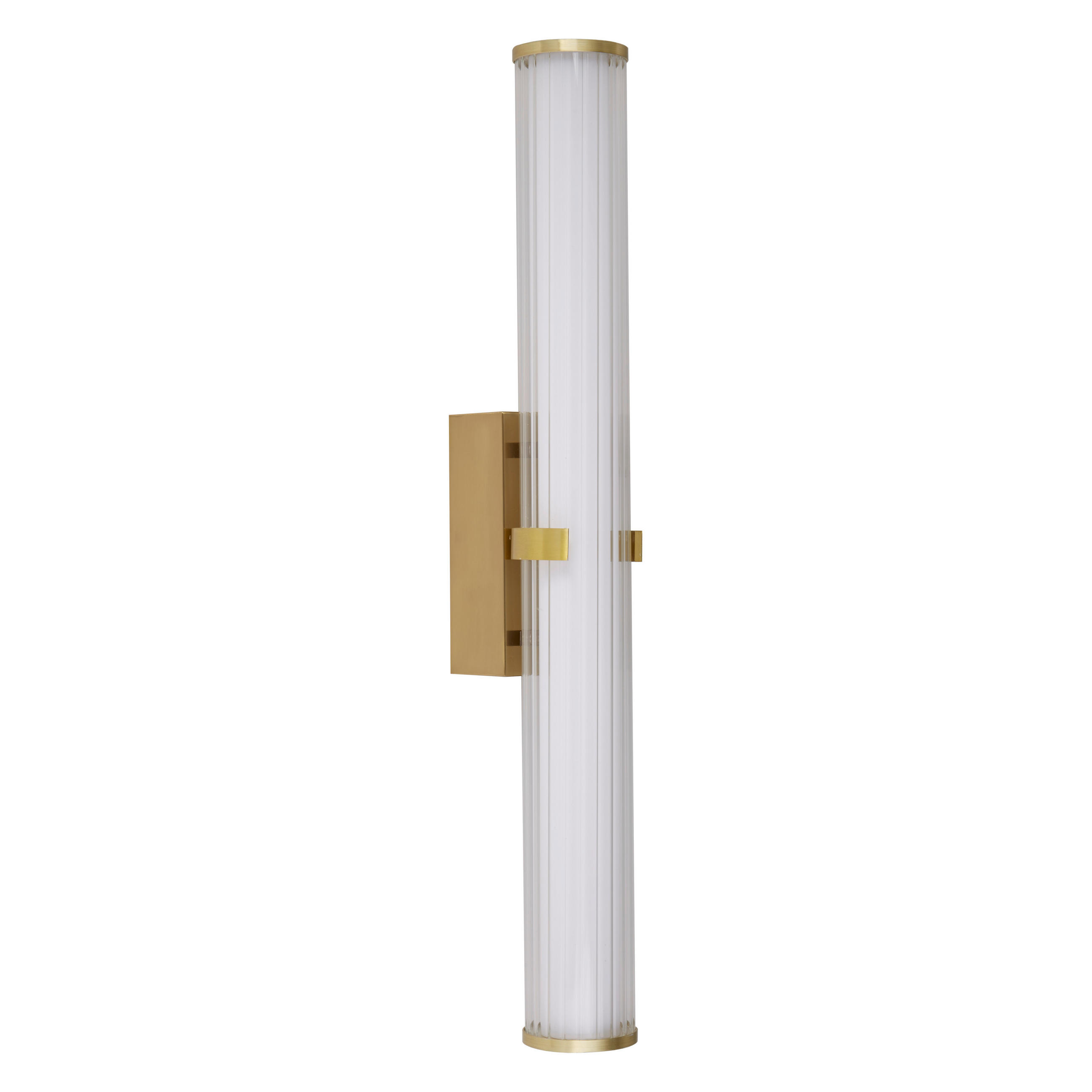 VÄGGLAMPA FÖR BADRUM CLAMP 90/63 cm   - klar/vit, Modern, metall/glas (90/63cm)