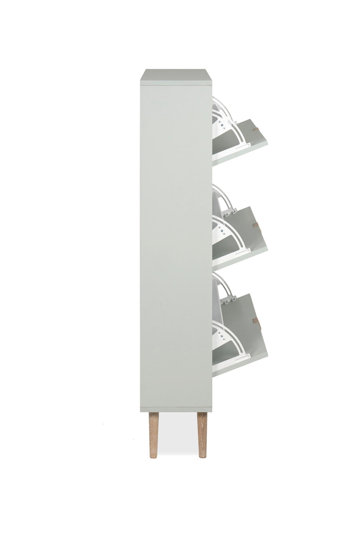 OMARA Z LOPUTAMI ZA ČEVLJE pastelno zelena - pastelno zelena/hrast sonoma, Design, umetna masa/leseni material (70/125/24cm) - MID.YOU