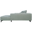 ECKSOFA  in Chenille Hellgrau  279/222 cm  - Hellgrau/Schwarz, KONVENTIONELL, Kunststoff/Textil (279/222cm) - Hom`in