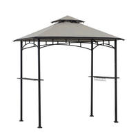 PAVILLON 244/258/152 cm   - Schwarz/Grau, Basics, Textil/Metall (244/258/152cm)