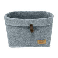 AUFBEWAHRUNGSKÖRBCHEN  - Dunkelbraun/Grau, KONVENTIONELL, Textil (19/10/14cm) - Wenko